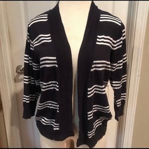 St John’s Bay cardigan, 3/4 length sleeves, size 1X, dark Navy blue and …